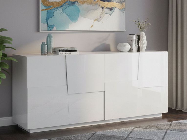 Credenza bianca 200x44x86h cm 4 ante - Arda
