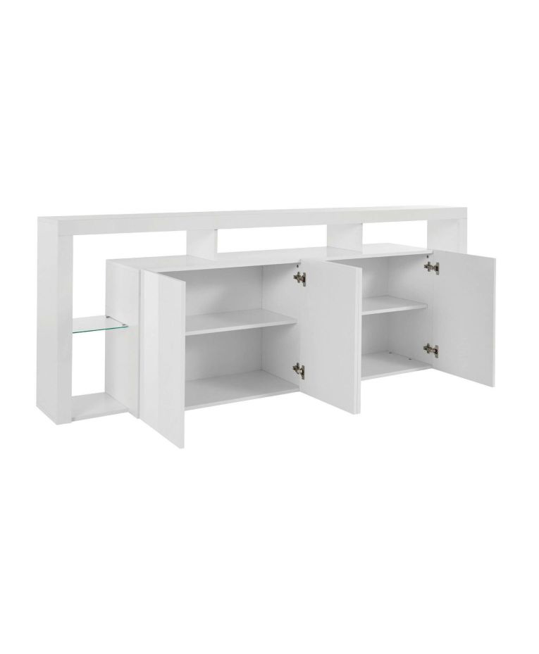 Credenza bianca 220x40x80h cm 4 ante - Atak