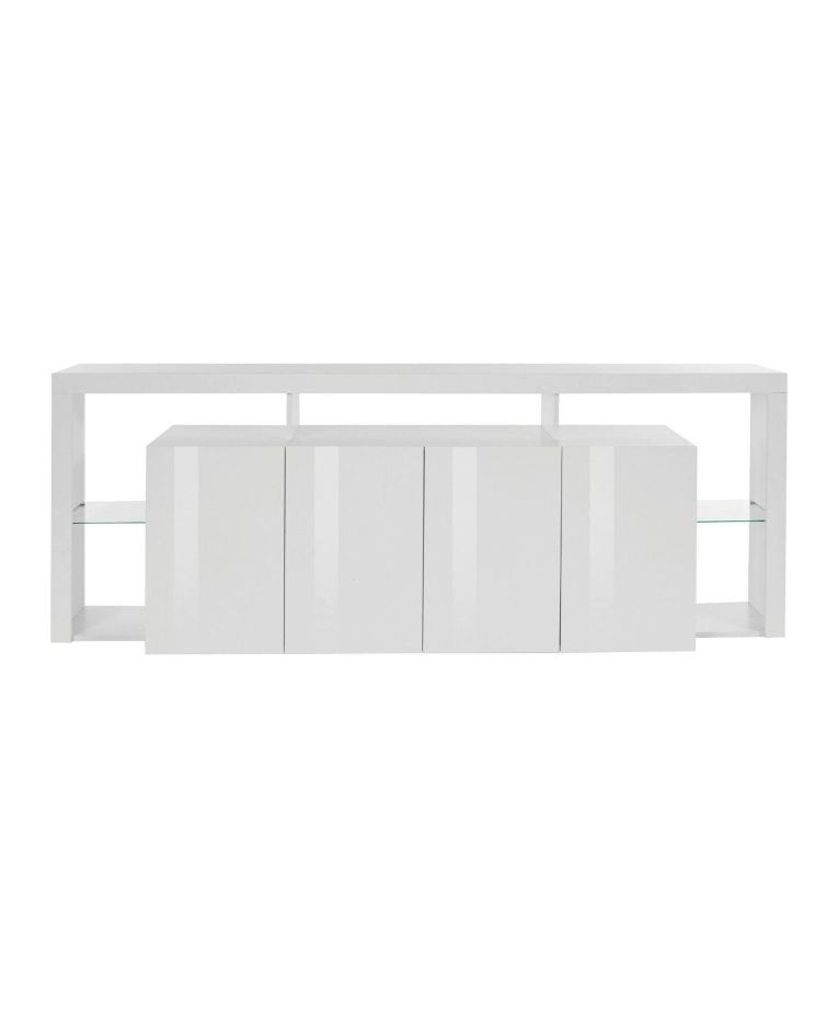 Credenza bianca 220x40x80h cm 4 ante - Atak
