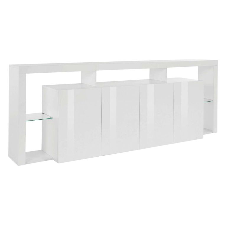 Credenza bianca 220x40x80h cm 4 ante - Atak