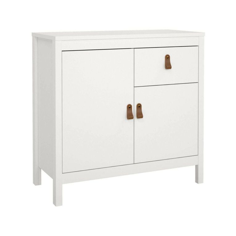 Credenza bianca 82x38x79h cm 2 ante e 1 cassetto - Romagna