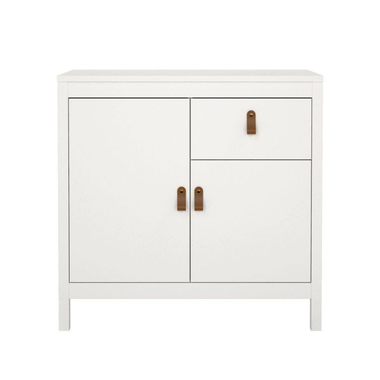 Credenza bianca 82x38x79h cm 2 ante e 1 cassetto - Romagna