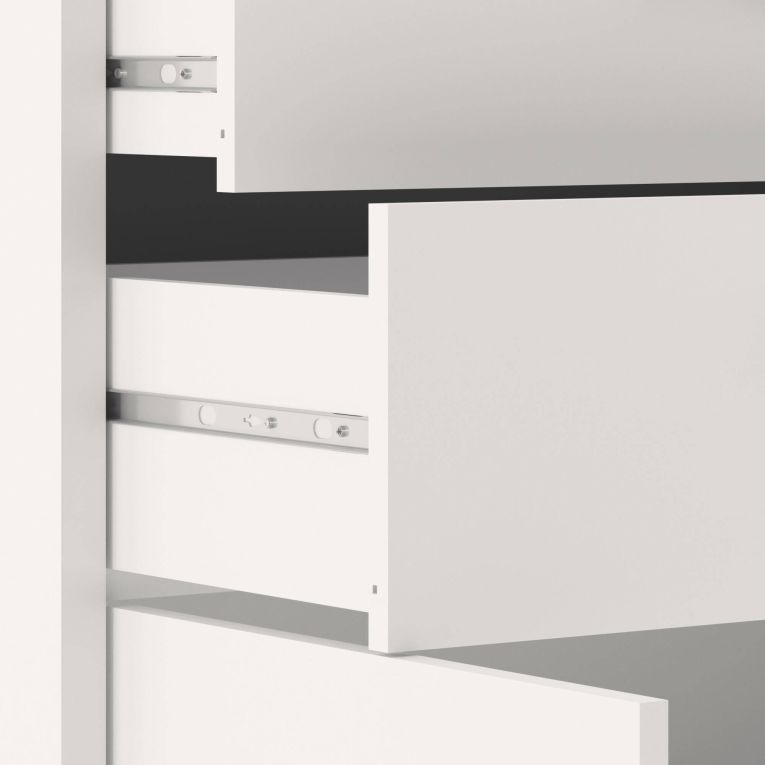 Credenza bianca 89x40x113h cm 2 ante e 2 cassetti - Agra