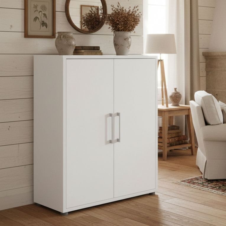 Credenza bianca 89x40x113h cm 2 ante - Warszawa