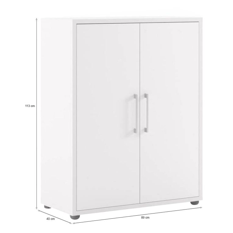 Credenza bianca 89x40x113h cm 2 ante - Warszawa