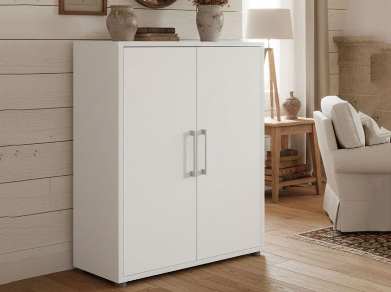 Credenza bianca 89x40x113h cm 2 ante - Warszawa