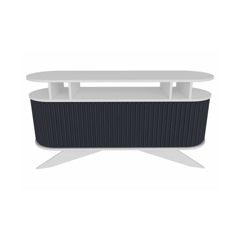 Credenza bianca e antracite 150x43x75h cm 2 ante - Joy