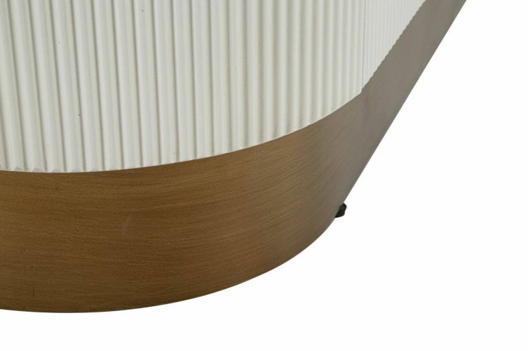 Credenza bianca e marrone 121x41x90h cm 2 ante - Ferrule