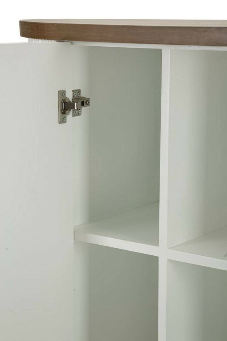 Credenza bianca e marrone 121x41x90h cm 2 ante - Ferrule