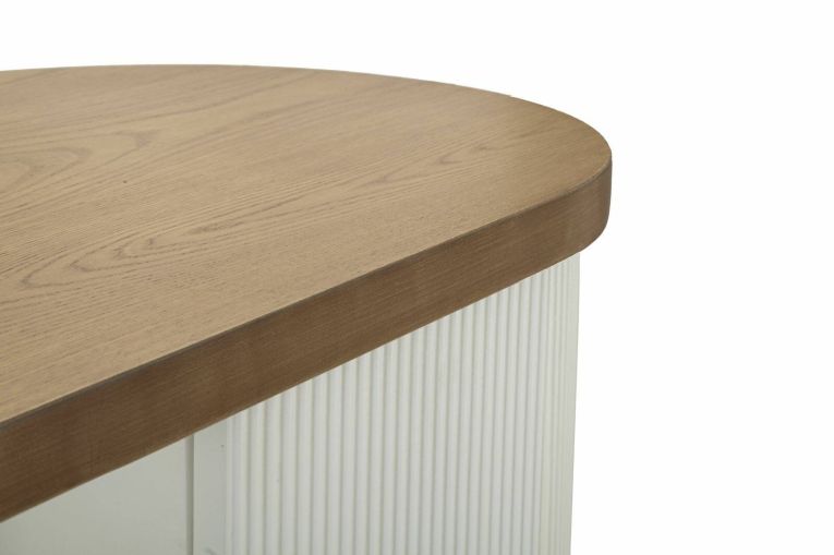 Credenza bianca e marrone 121x41x90h cm 2 ante - Ferrule