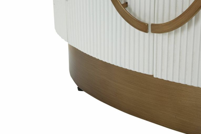 Credenza bianca e marrone 79x48x67h cm 2 ante - Kolinsky