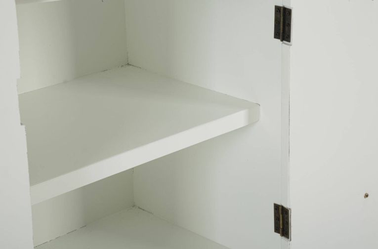 Credenza bianca e marrone 79x48x67h cm 2 ante - Kolinsky