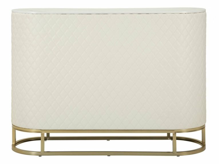 Credenza bianca e oro 120x40x85h cm 2 ante e 4 cassetti - Grotte