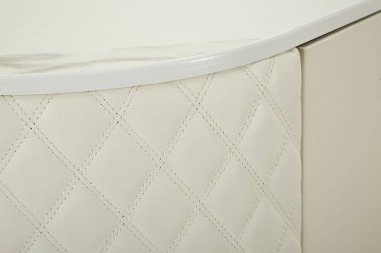 Credenza bianca e oro 120x40x85h cm 2 ante e 4 cassetti - Grotte