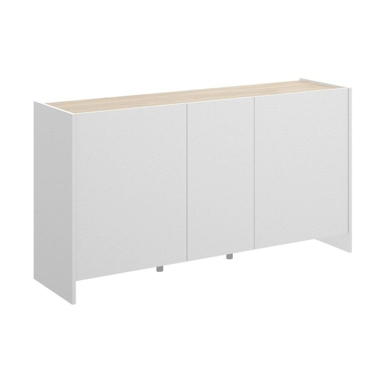 Credenza bianca e rovere 138x42x76h cm 3 ante - America