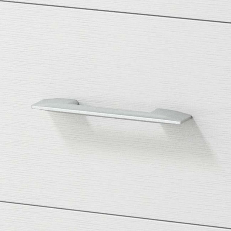 Credenza bianca e rovere 90x41x87h cm 1 anta e 4 cassetti - Aracnida