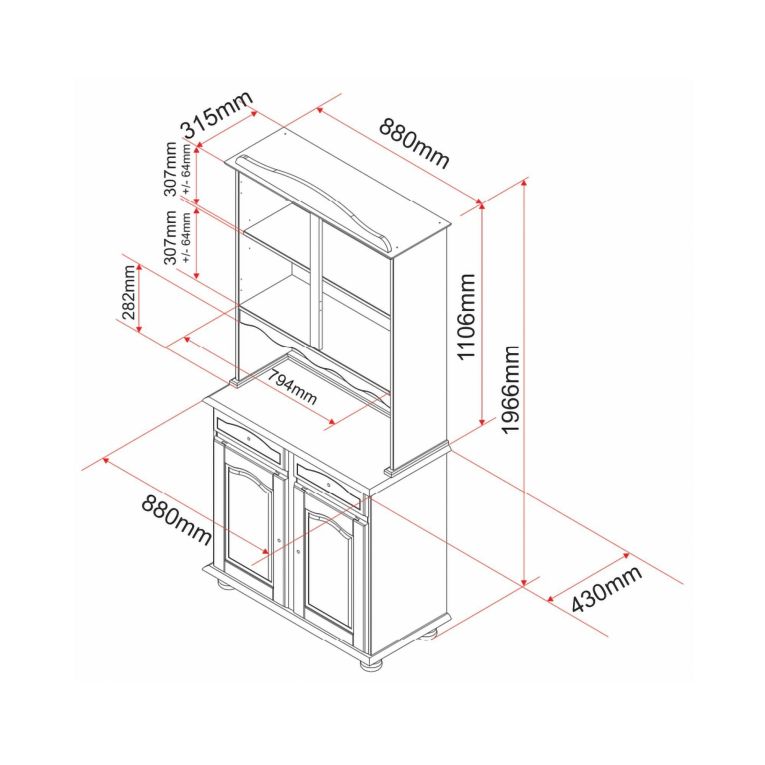Credenza Bianco 2 Cassetti 2 Ripiani 88x32x198h cm, Apertura Battente, Scorrevole - Quadri