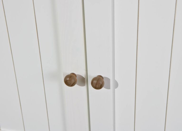 Credenza Bianco 2 Cassetti 4 Ripiani 90x45x190h cm, Apertura Battente, Scorrevole - Pattada
