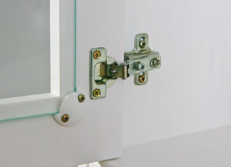Credenza Bianco 2 Cassetti 4 Ripiani 90x45x190h cm, Apertura Battente, Scorrevole - Pattada