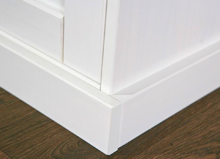 Credenza Bianco 2 Cassetti 4 Ripiani 90x45x190h cm, Apertura Battente, Scorrevole - Pattada