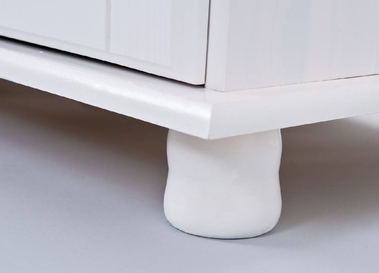 Credenza Bianco 2 Cassetti un Ripiano 88x43x87h cm, Apertura Battente - Pallare