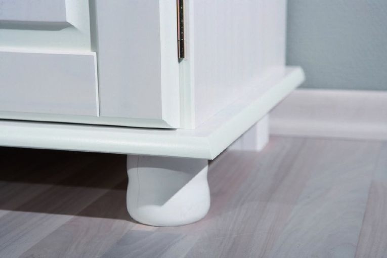 Credenza Bianco 2 Cassetti un Ripiano 88x43x87h cm, Apertura Battente - Pallare