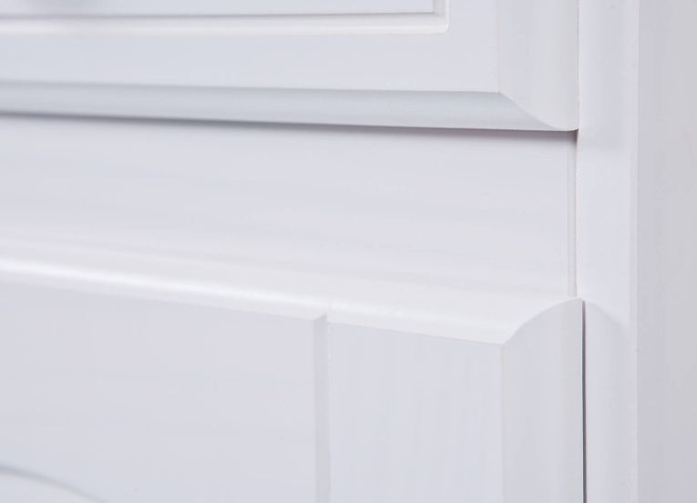 Credenza Bianco 2 Cassetti un Ripiano 88x43x87h cm, Apertura Battente - Pallare