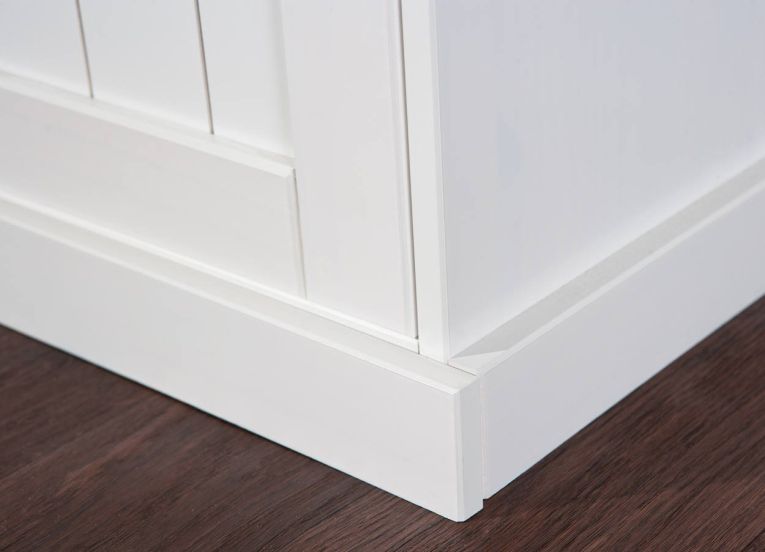 Credenza Bianco 2 Cassetti un Ripiano 90x45x86h cm, Apertura Battente - Buja
