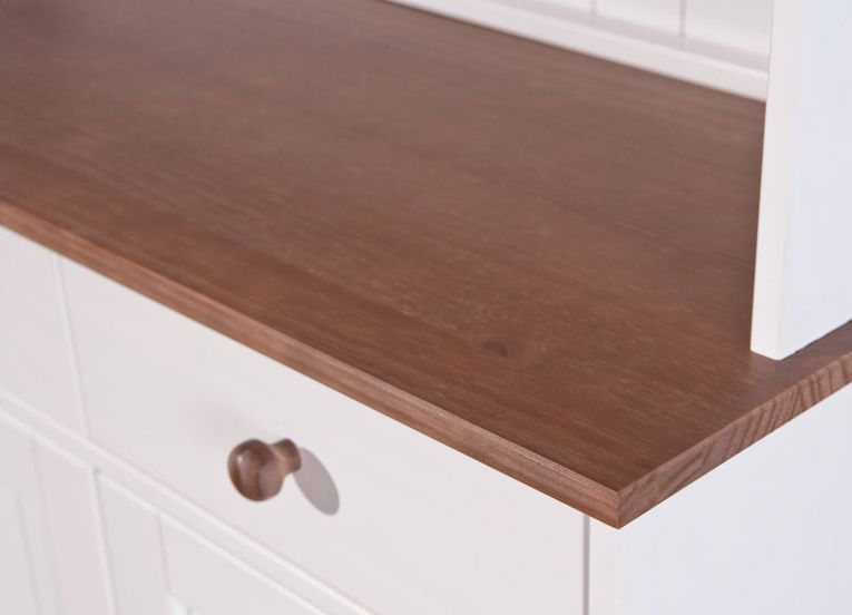 Credenza Bianco 3 Cassetti 4 Ripiani 131x45x181h cm, Apertura Battente - Loranze