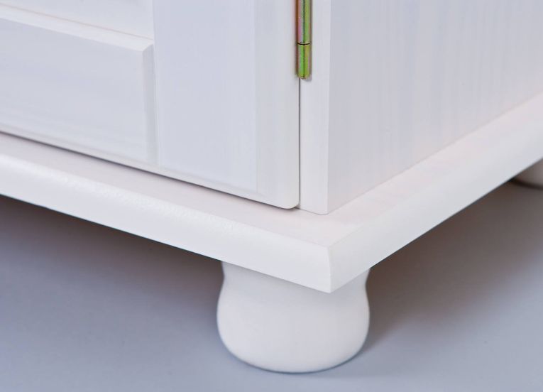 Credenza Bianco 3 Cassetti un Ripiano 130x43x87h cm, Apertura Battente - Gragnano