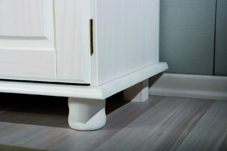 Credenza Bianco 3 Cassetti un Ripiano 130x43x87h cm, Apertura Battente - Gragnano