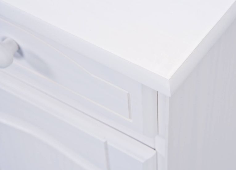 Credenza Bianco 3 Cassetti un Ripiano 130x43x87h cm, Apertura Battente - Gragnano