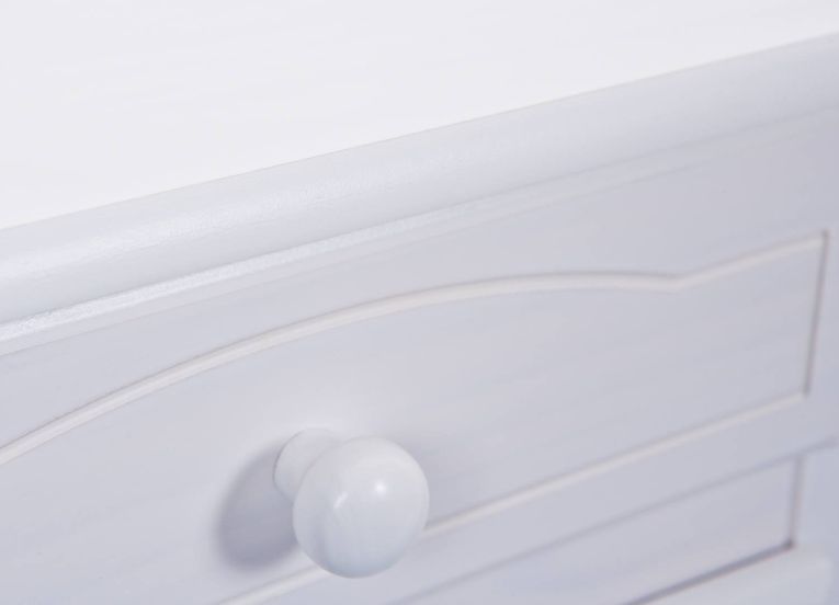 Credenza Bianco 6 Ripiani 3 Cassetti 130x32x198h cm, 5 Ante - Presezzo