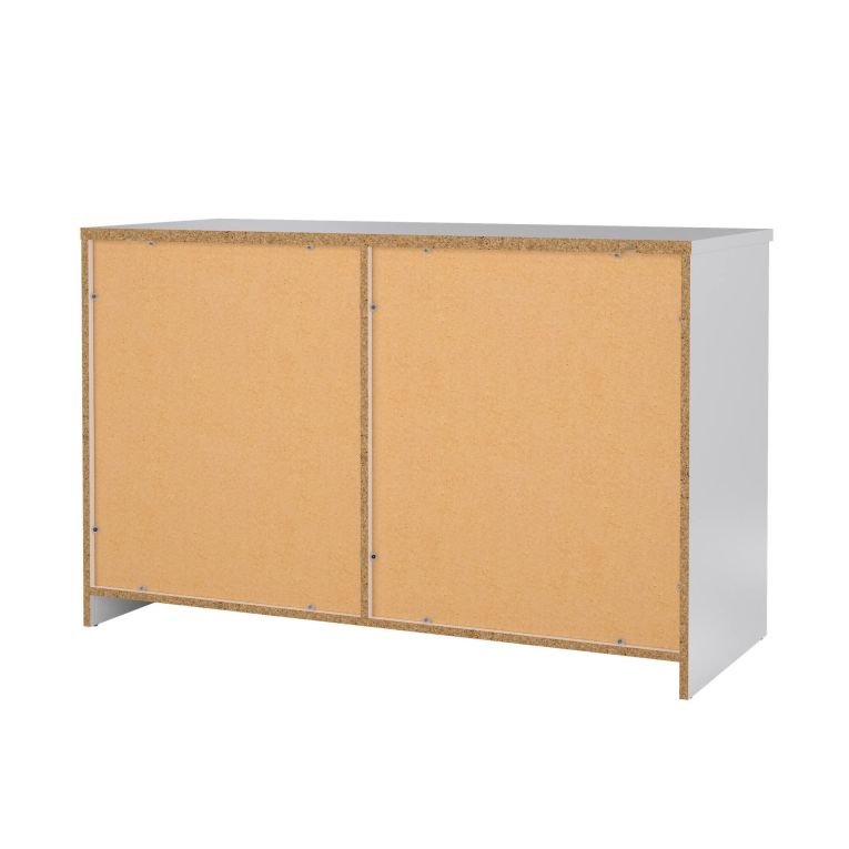 Credenza bianco lucida 118x50x75h cm 1 anta e 3 cassetti - Bebinca