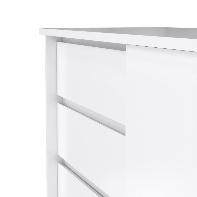 Credenza bianco lucida 118x50x75h cm 1 anta e 3 cassetti - Bebinca