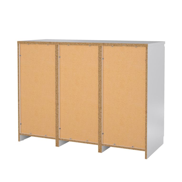 Credenza bianco lucida 120x50x90h cm 2 ante e 4 cassetti - Angelika