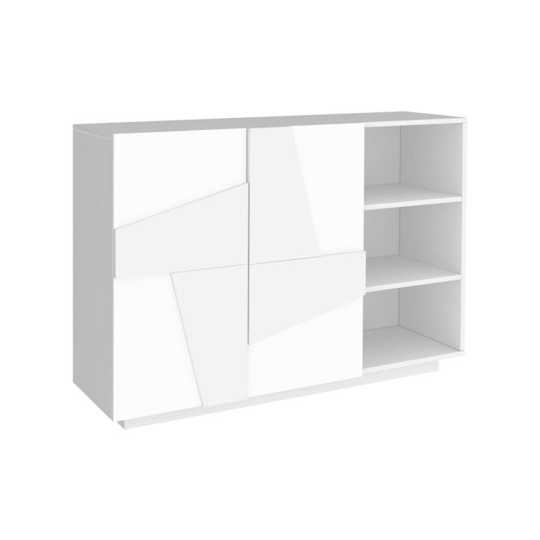 Credenza bianco lucida 121x38x86h cm 2 ante - Acab
