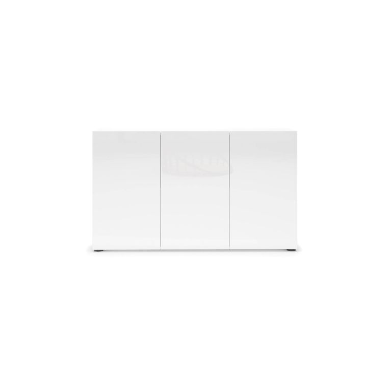 Credenza bianco lucida 135x38x79h cm 3 ante - Amelyah