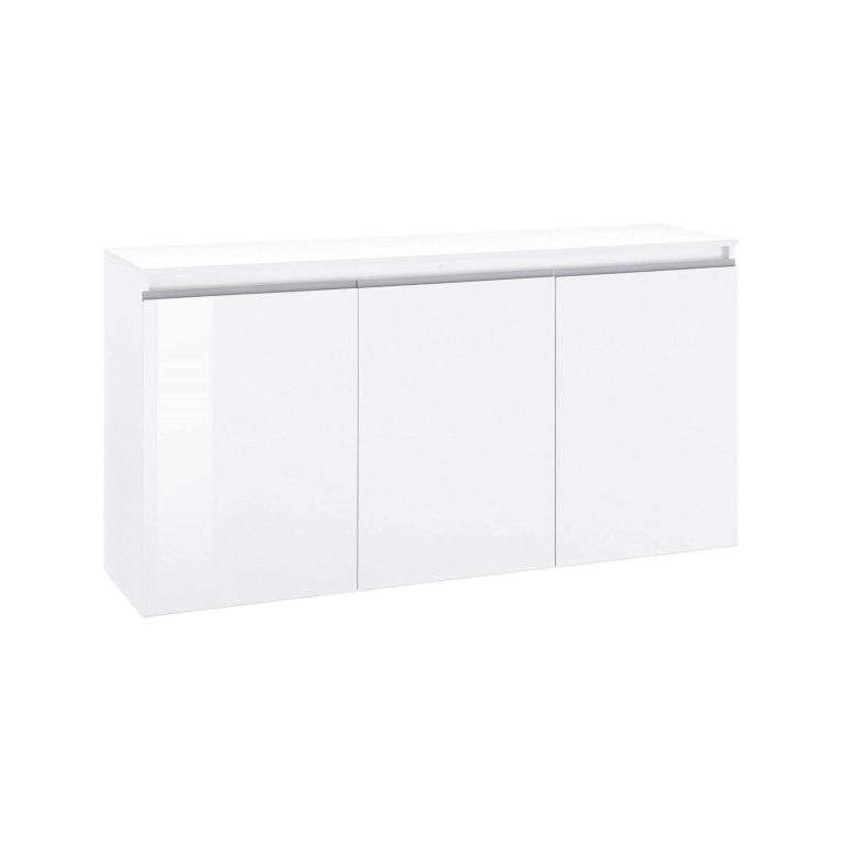 Credenza bianco lucida 150x40x81h cm 3 ante - Andesina