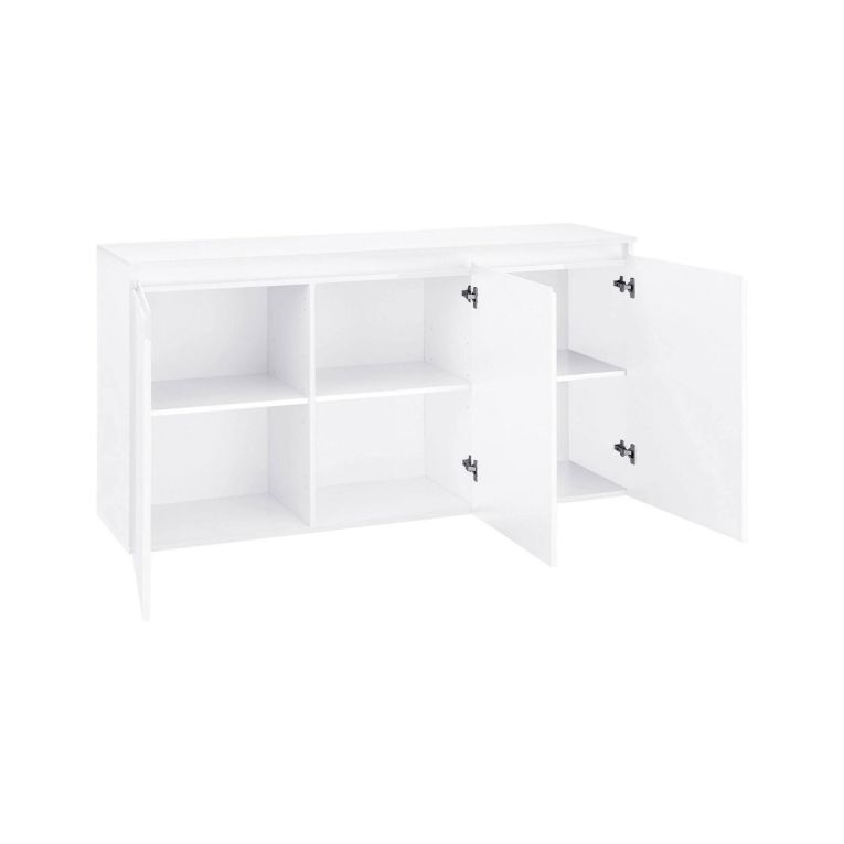 Credenza bianco lucida 150x40x81h cm 3 ante - Andesina