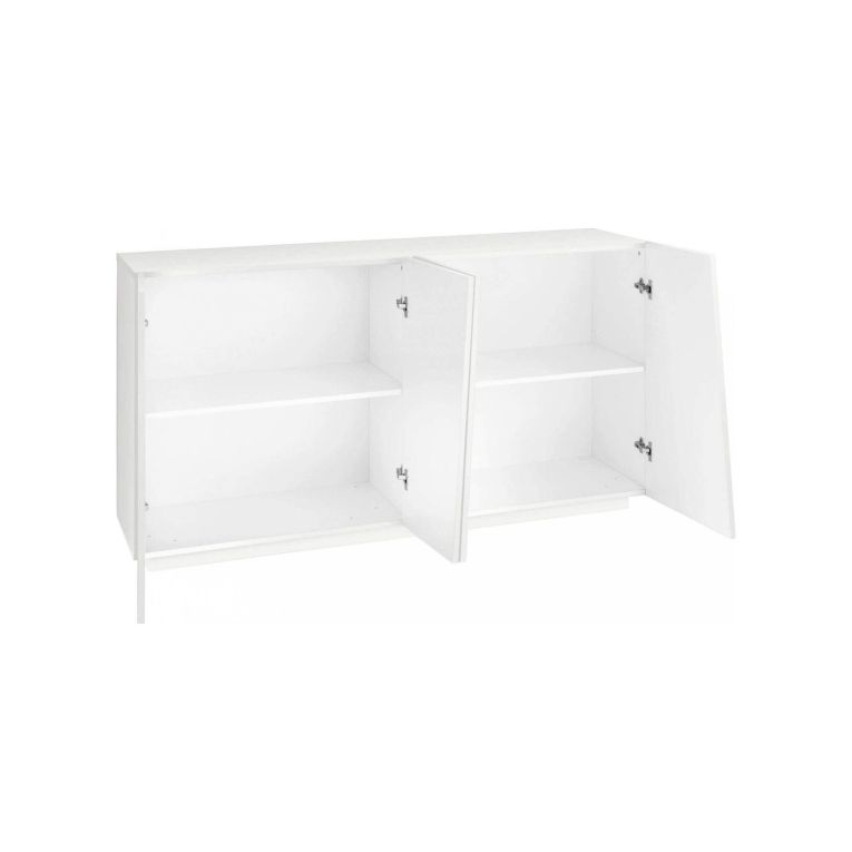 Credenza bianco lucida 158x43x86h cm 4 ante - Ackhab