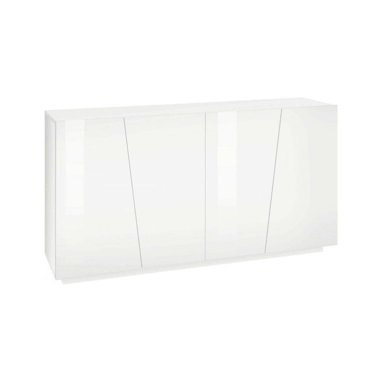 Credenza bianco lucida 158x43x86h cm 4 ante - Ackhab
