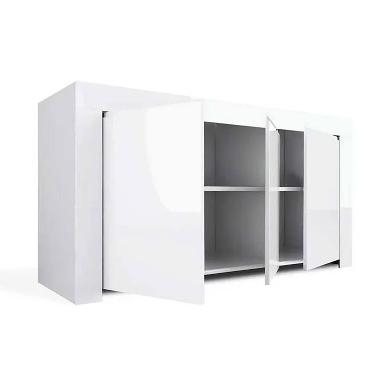 Credenza bianco lucida 162x50x83h cm 3 ante - Zenobia