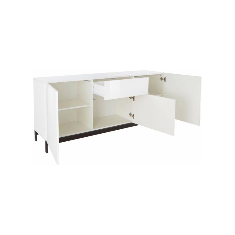 Credenza bianco lucida 170x40x72h cm 3 ante e 1 cassetto - Allel
