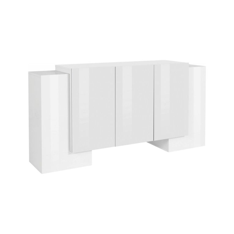 Credenza bianco lucida 170x45x85h cm 5 ante - Arek