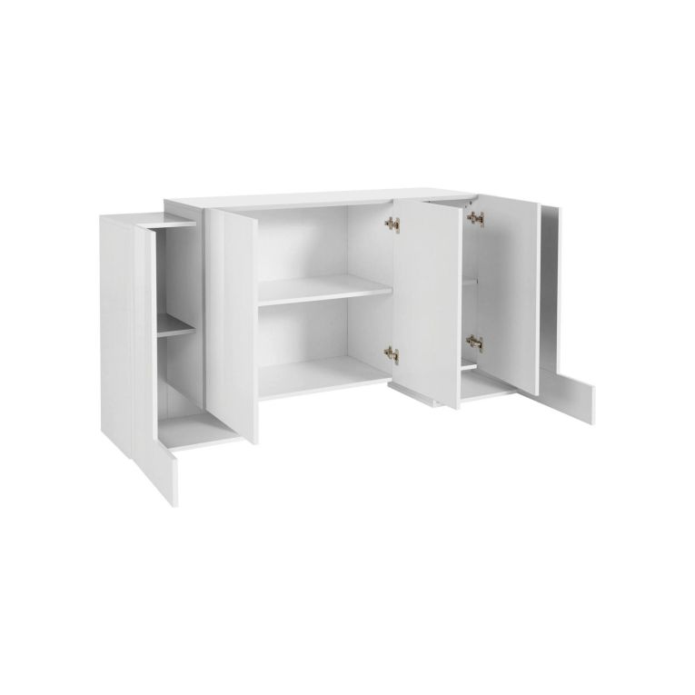 Credenza bianco lucida 170x45x85h cm 5 ante - Arek