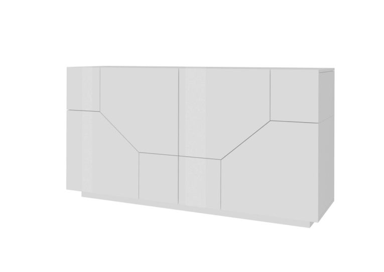 Credenza bianco lucida 200x43x86h cm 4 ante - Ania