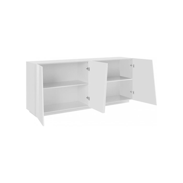 Credenza bianco lucida 200x43x86h cm 4 ante - Apollo