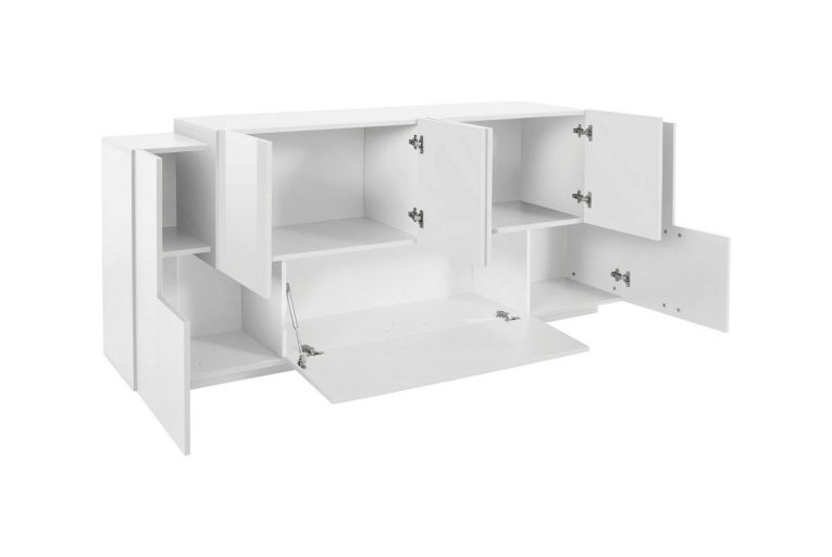 Credenza bianco lucida 200x45x86h cm 7 ante - Astice