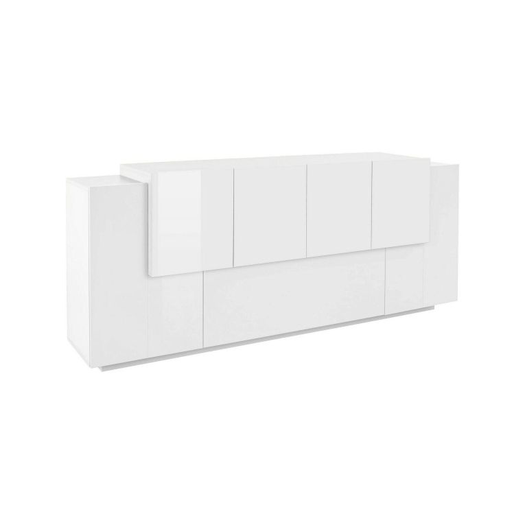 Credenza bianco lucida 200x45x86h cm 7 ante - Astice